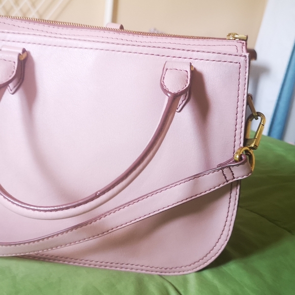Fossil Ryder leather satchel in Dusty pink - Picture 3 of 8